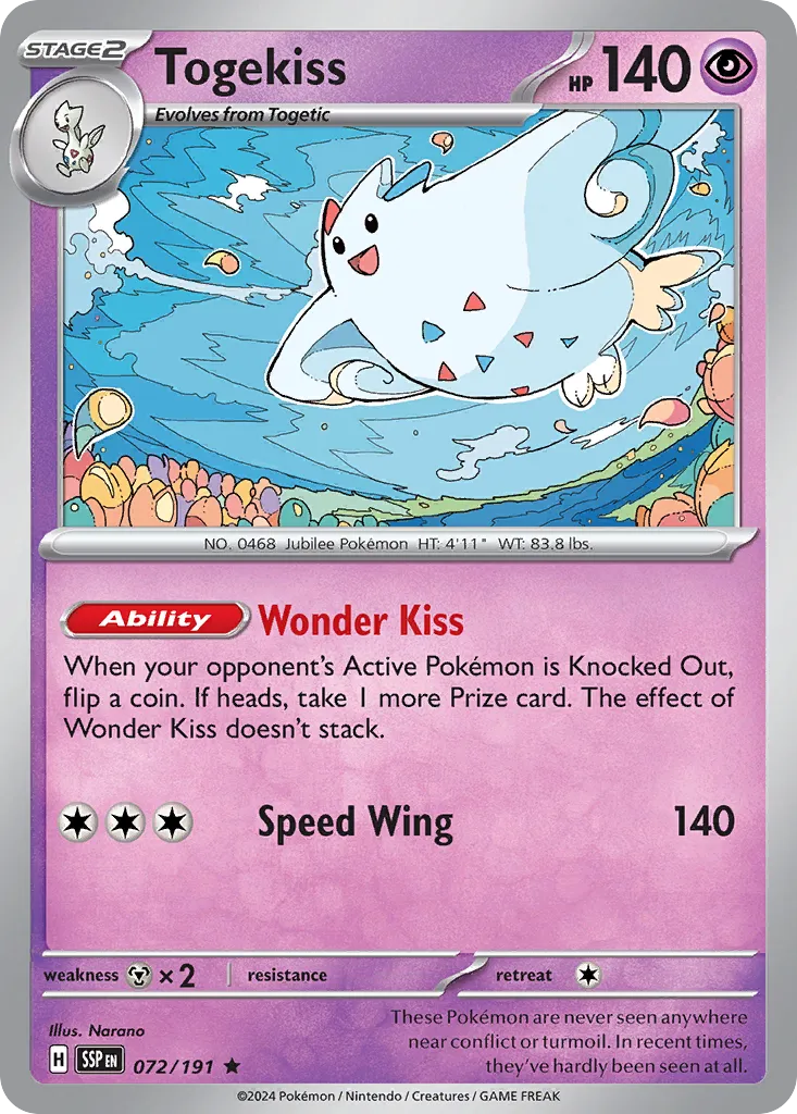 Togekiss 072/191 — Surging Sparks (English Pokémon TCG card)