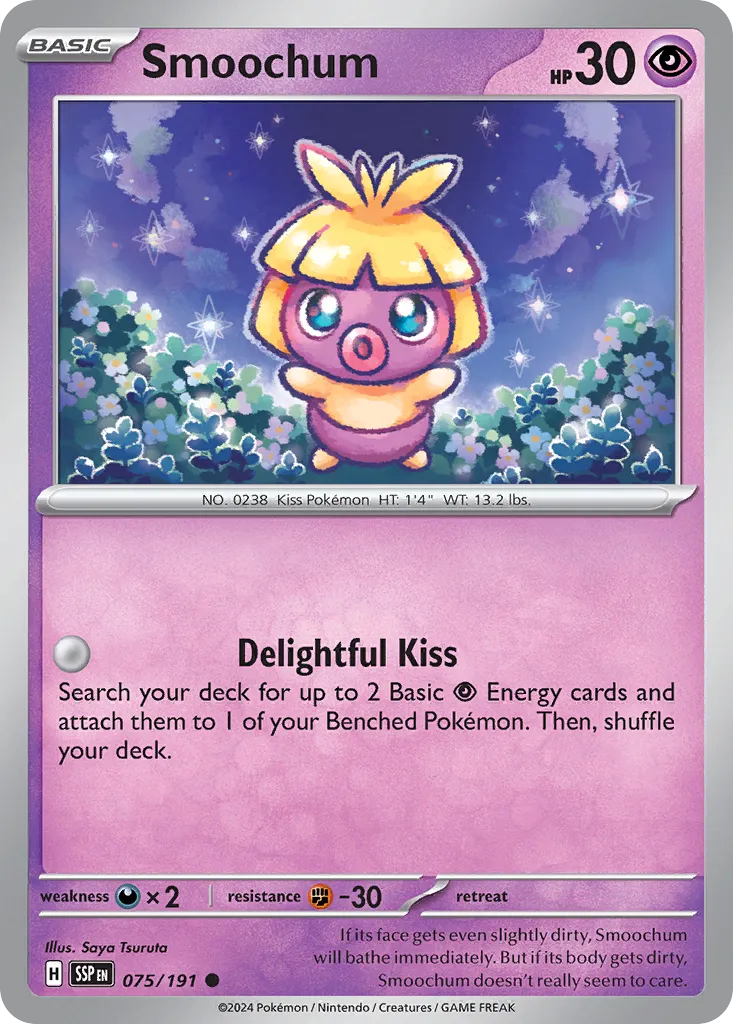 Smoochum 075/191 — Surging Sparks (English Pokémon TCG card)