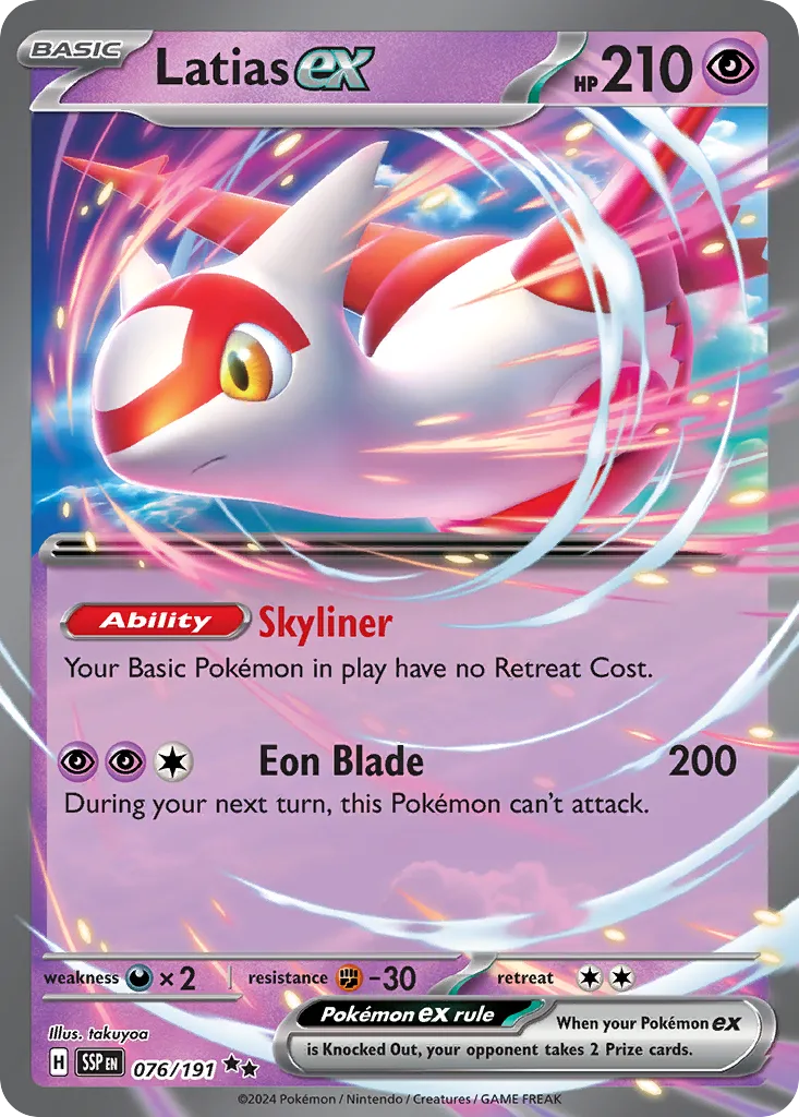 Latias ex 076/191 — Surging Sparks (English Pokémon TCG card)