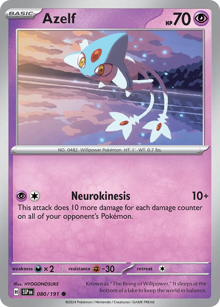 Azelf 080/191 — Surging Sparks (English Pokémon TCG card)