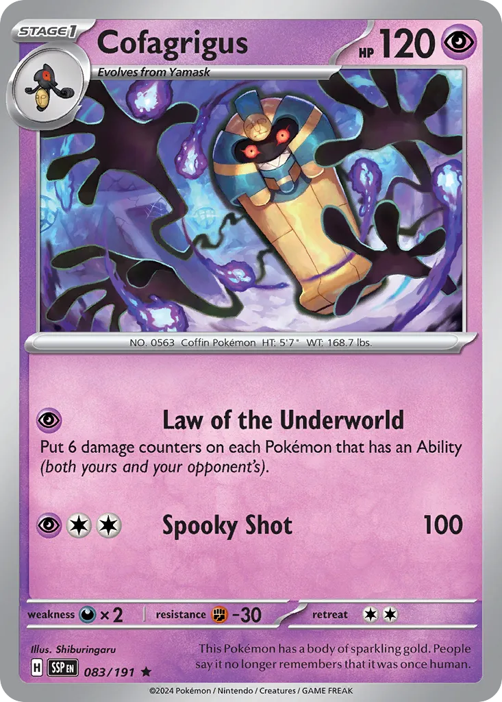 Cofagrigus 083/191 — Surging Sparks (English Pokémon TCG card)