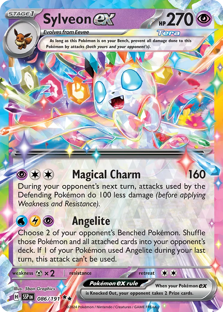 Sylveon ex 086/191 — Surging Sparks (English Pokémon TCG card)