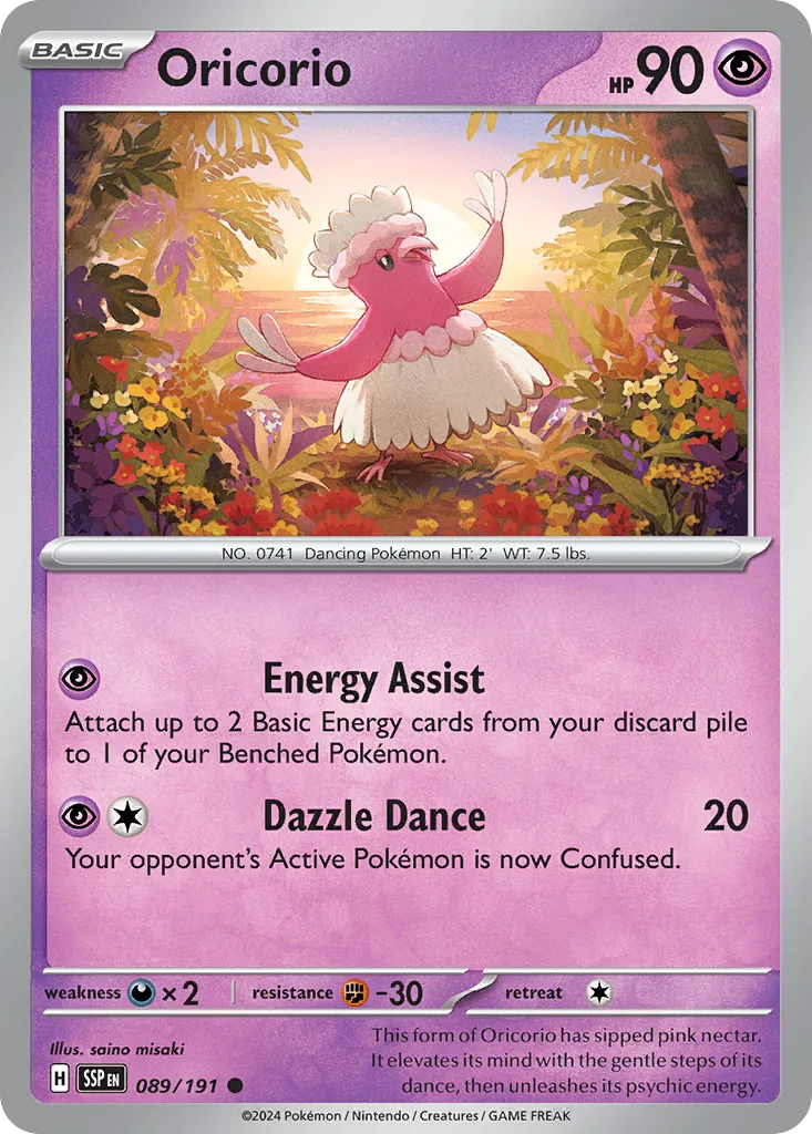 Oricorio 089/191 — Surging Sparks (English Pokémon TCG card)