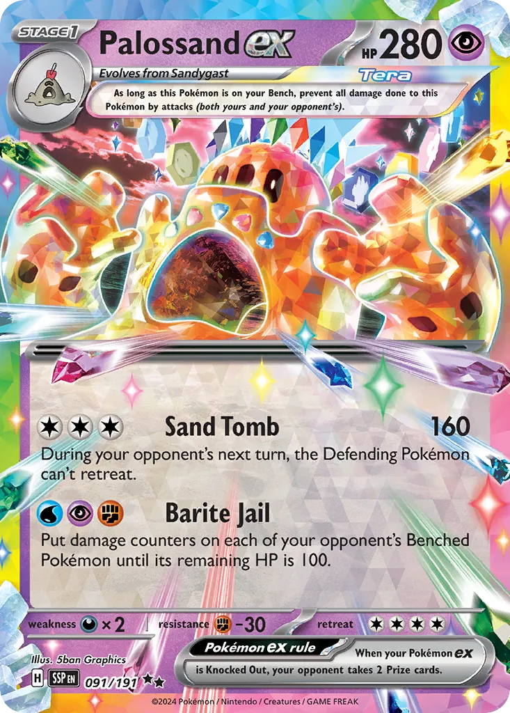 Palossand ex 091/191 — Surging Sparks (English Pokémon TCG card)