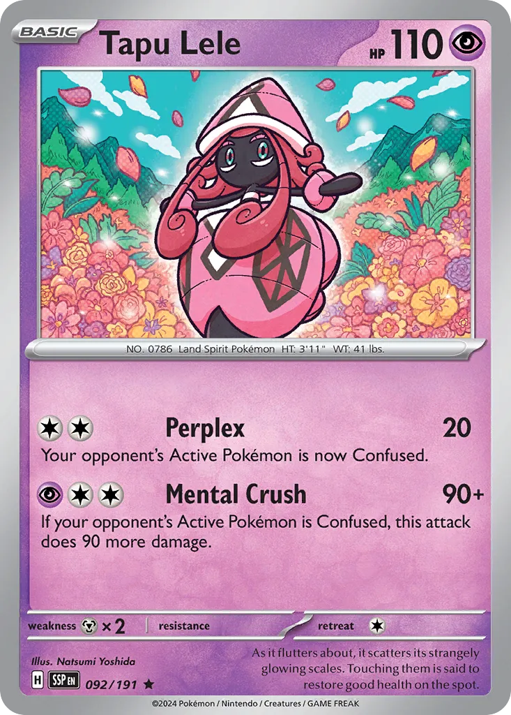 Tapu Lele 092/191 — Surging Sparks (English Pokémon TCG card)