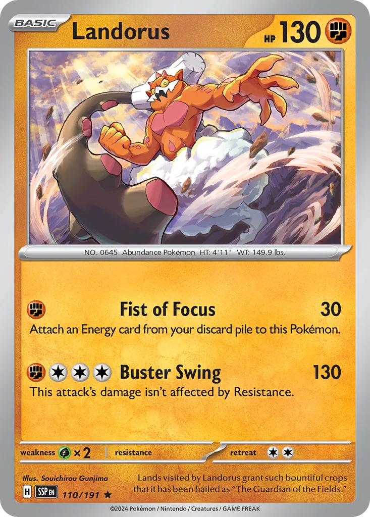 Landorus 110/191 — Surging Sparks (English Pokémon TCG card)