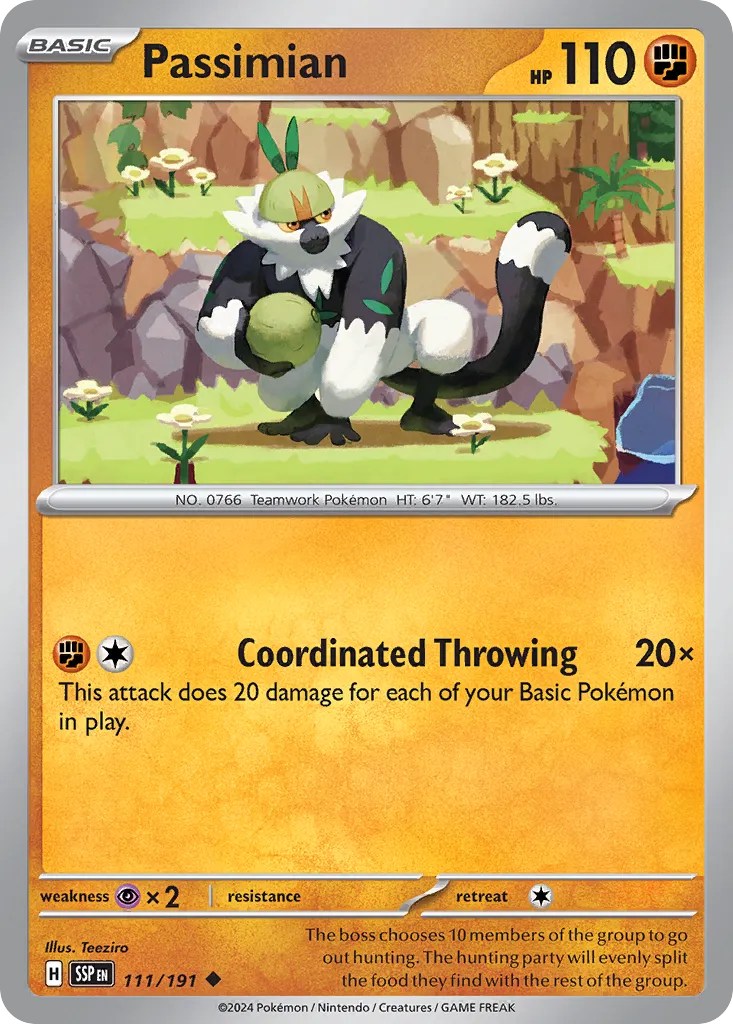 Passimian 111/191 — Surging Sparks (English Pokémon TCG card)