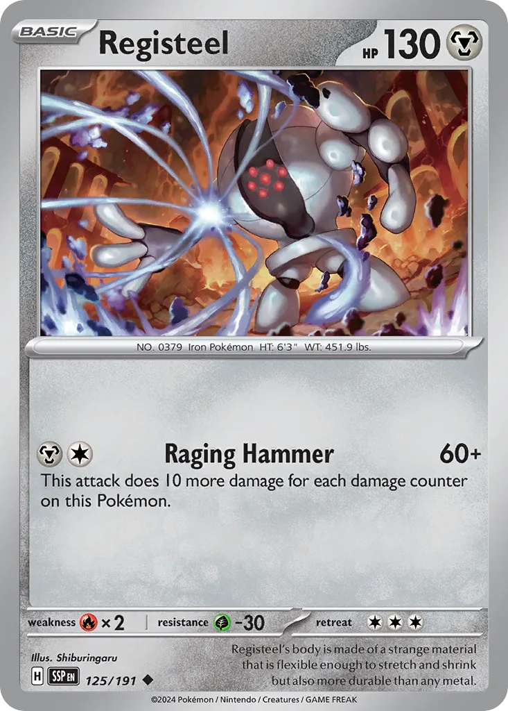 Registeel 125/191 — Surging Sparks (English Pokémon TCG card)