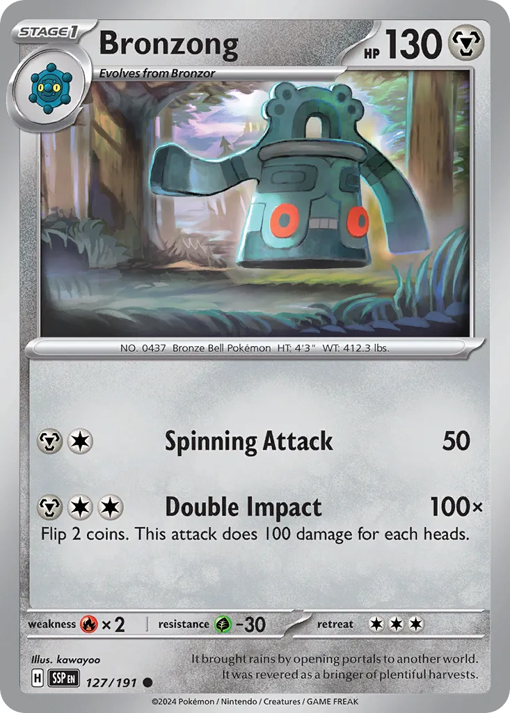 Bronzong 127/191 — Surging Sparks (English Pokémon TCG card)