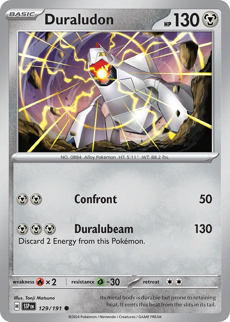 Duraludon 129/191 — Surging Sparks (English Pokémon TCG card)