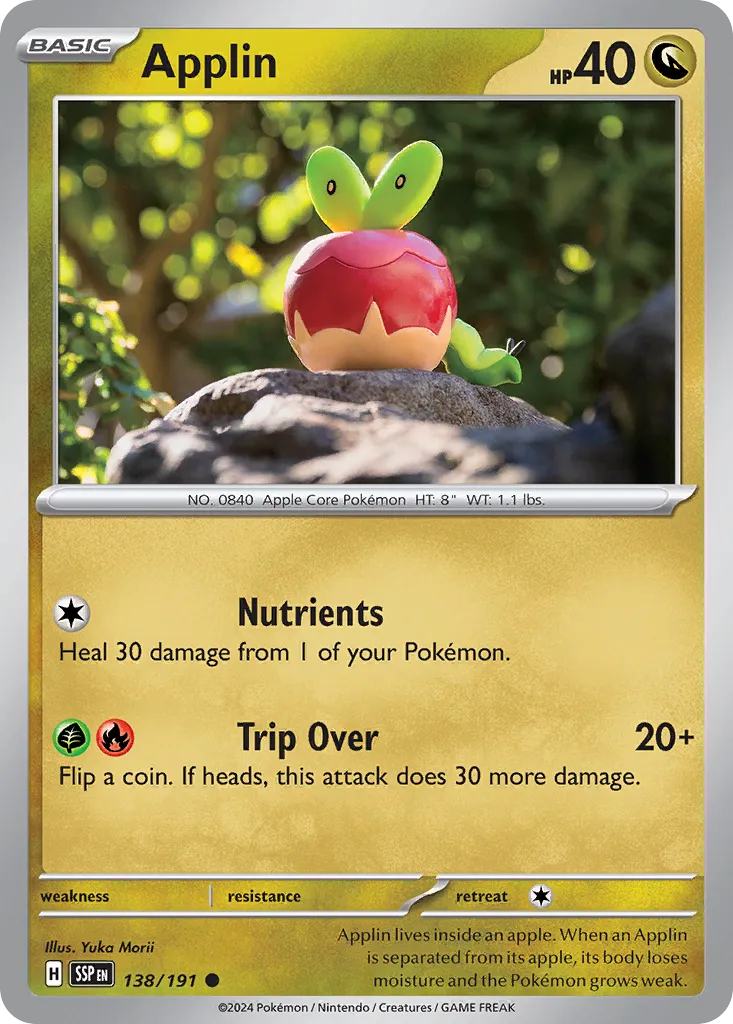 Applin 138/191 — Surging Sparks (English Pokémon TCG card)