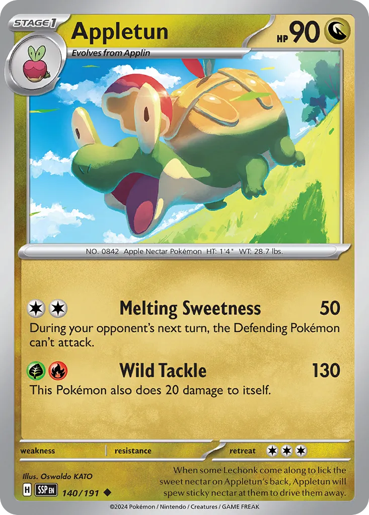 Appletun 140/191 — Surging Sparks (English Pokémon TCG card)