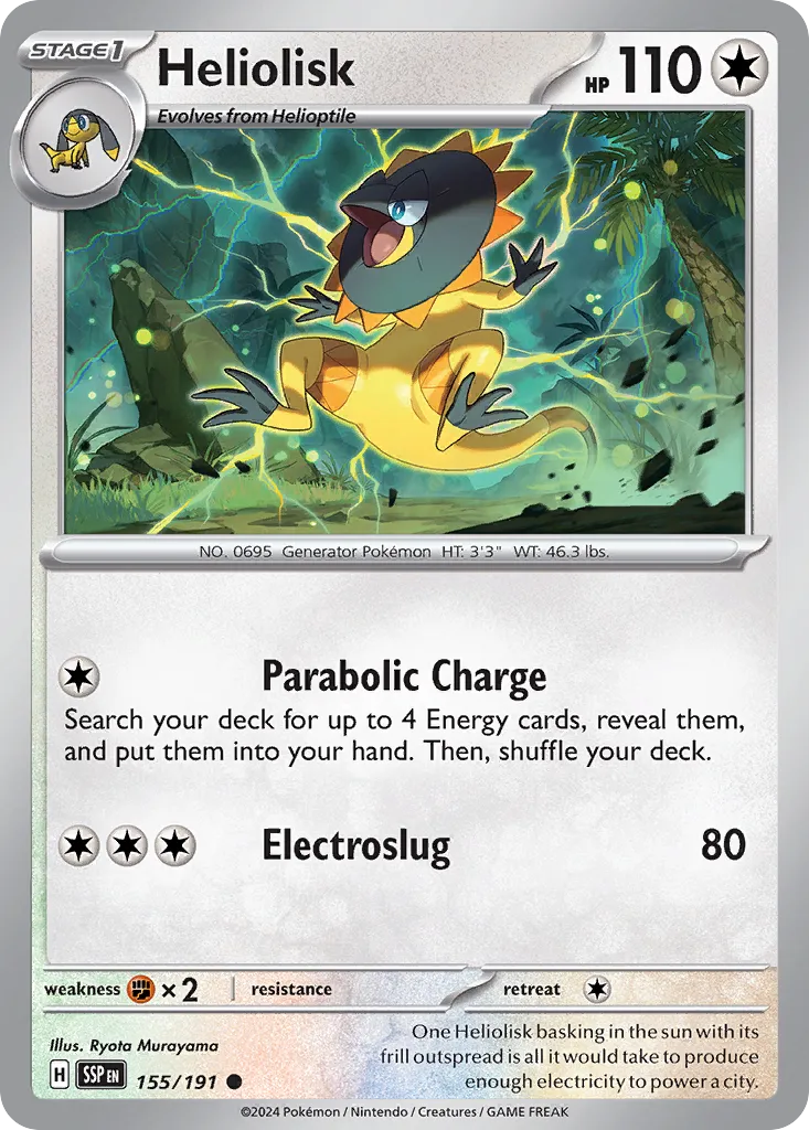 Heliolisk 155/191 — Surging Sparks (English Pokémon TCG card)