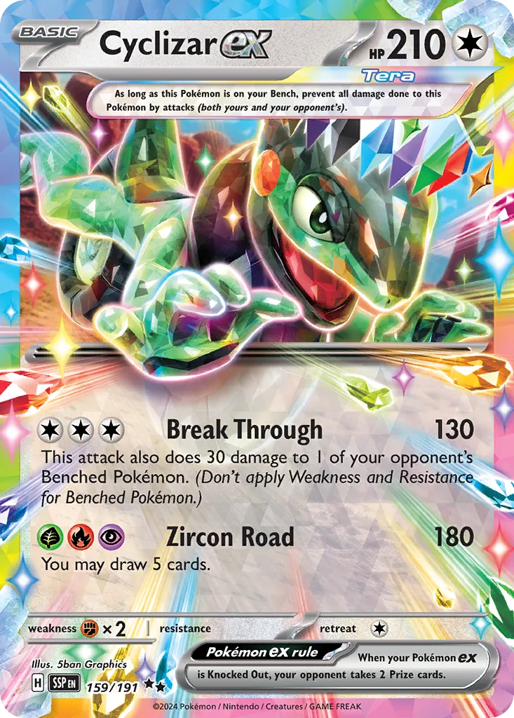 Cyclizar ex 159/191 — Surging Sparks (English Pokémon TCG card)