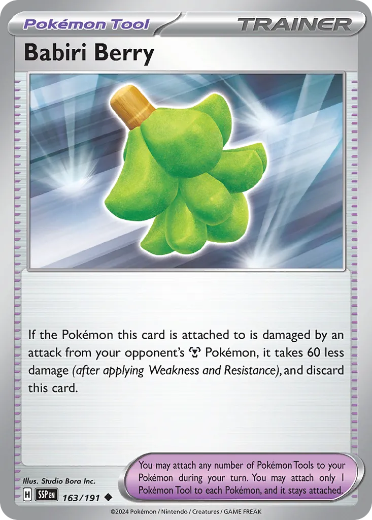 Babiri Berry 163/191 — Surging Sparks (English Pokémon TCG card)