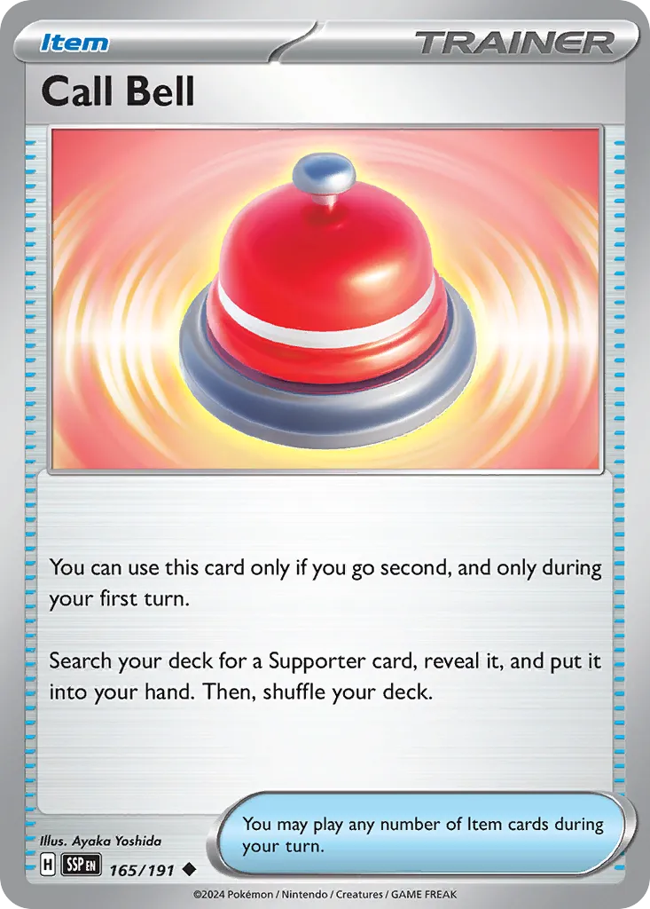 Call Bell 165/191 — Surging Sparks (English Pokémon TCG card)