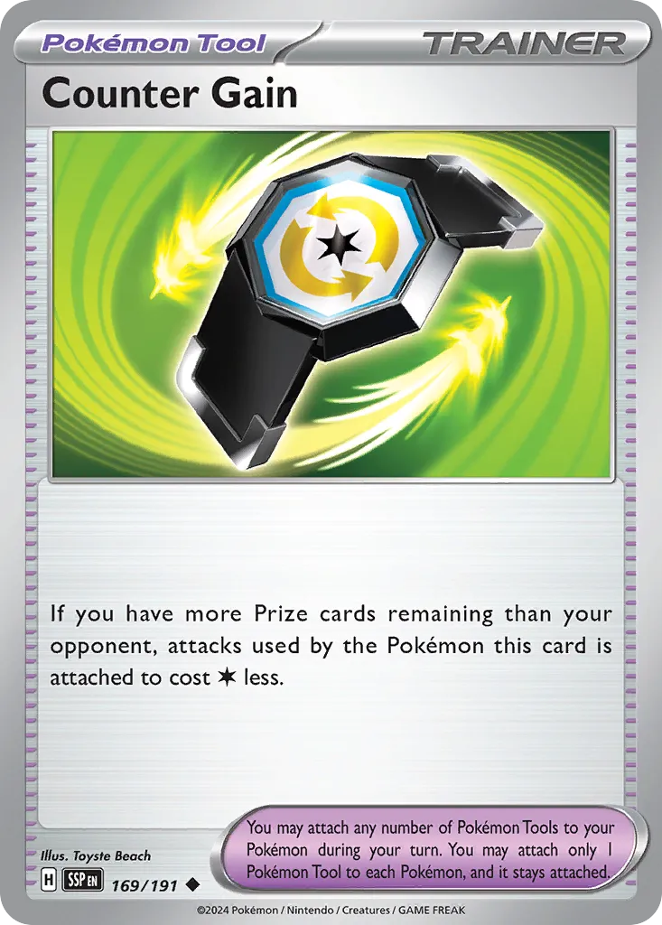 Counter Gain 169/191 — Surging Sparks (English Pokémon TCG card)
