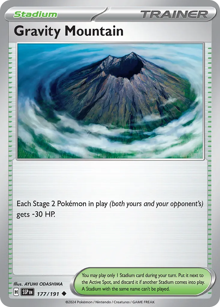 Gravity Mountain 177/191 — Surging Sparks (English Pokémon TCG card)