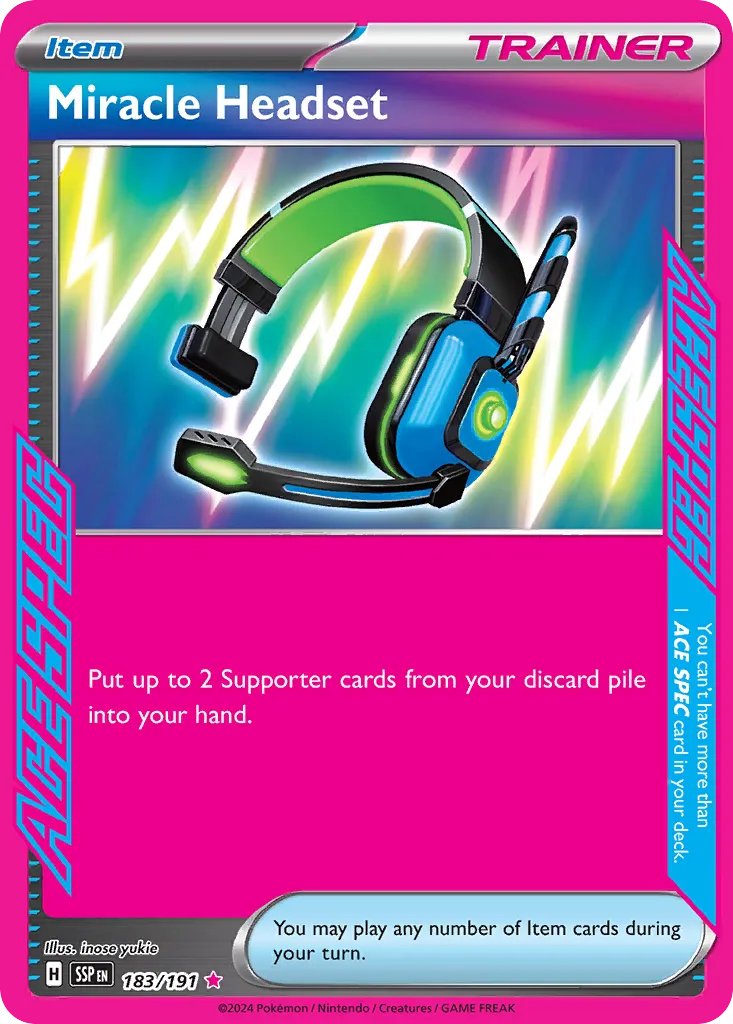Miracle Headset 183/191 — Surging Sparks (English Pokémon TCG card)
