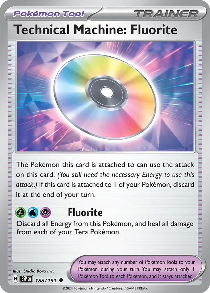 Technical Machine: Fluorite 188/191 — Surging Sparks (English Pokémon TCG card)