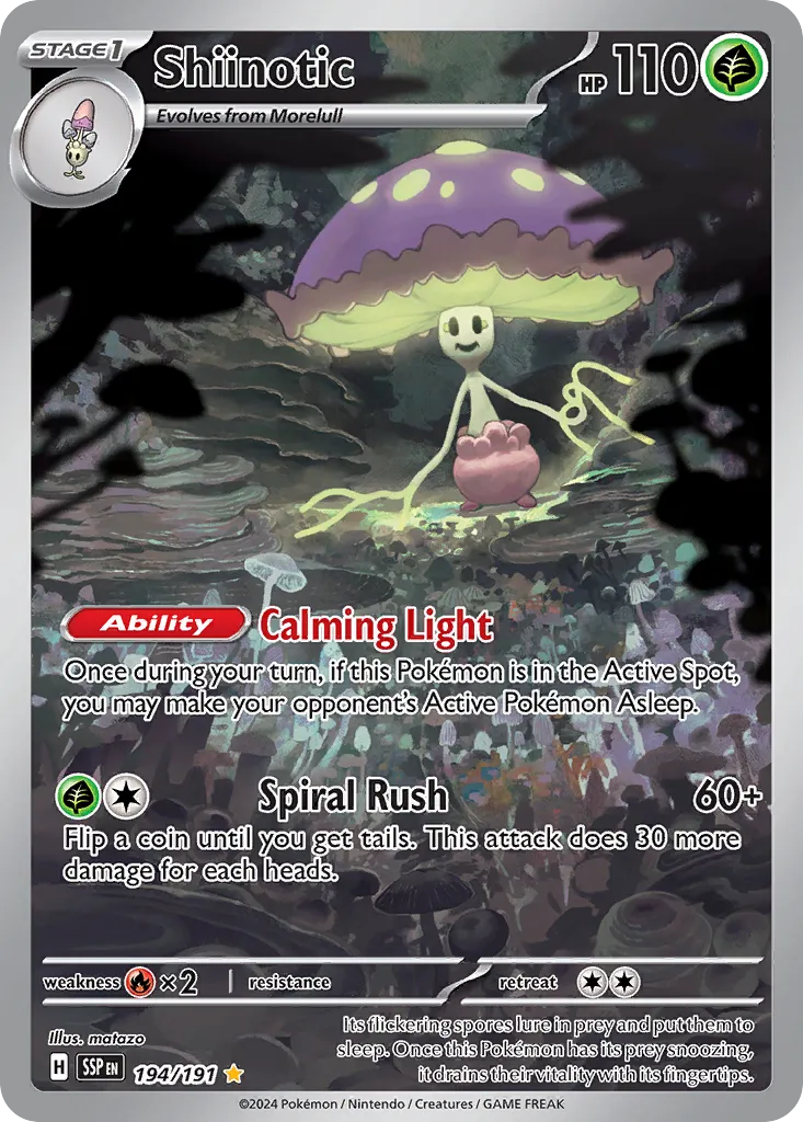 Shiinotic 194/191 — Surging Sparks (English Pokémon TCG card)