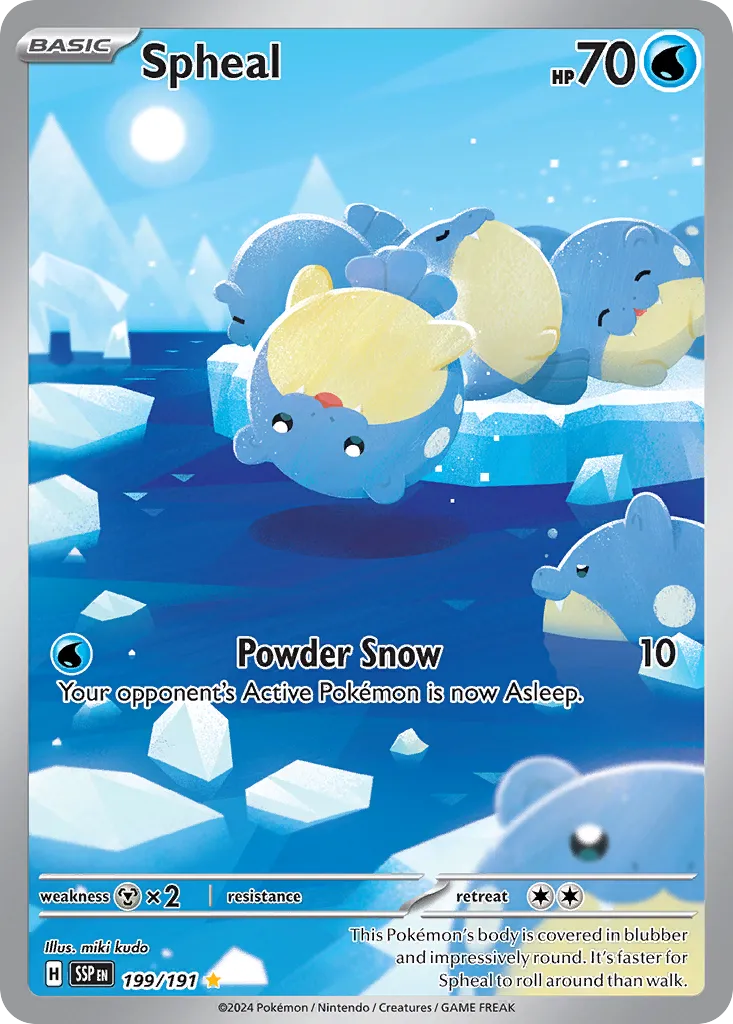 Spheal 199/191 — Surging Sparks (English Pokémon TCG card)
