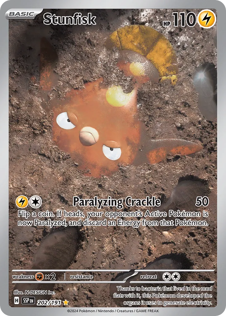 Stunfisk 202/191 — Surging Sparks (English Pokémon TCG card)