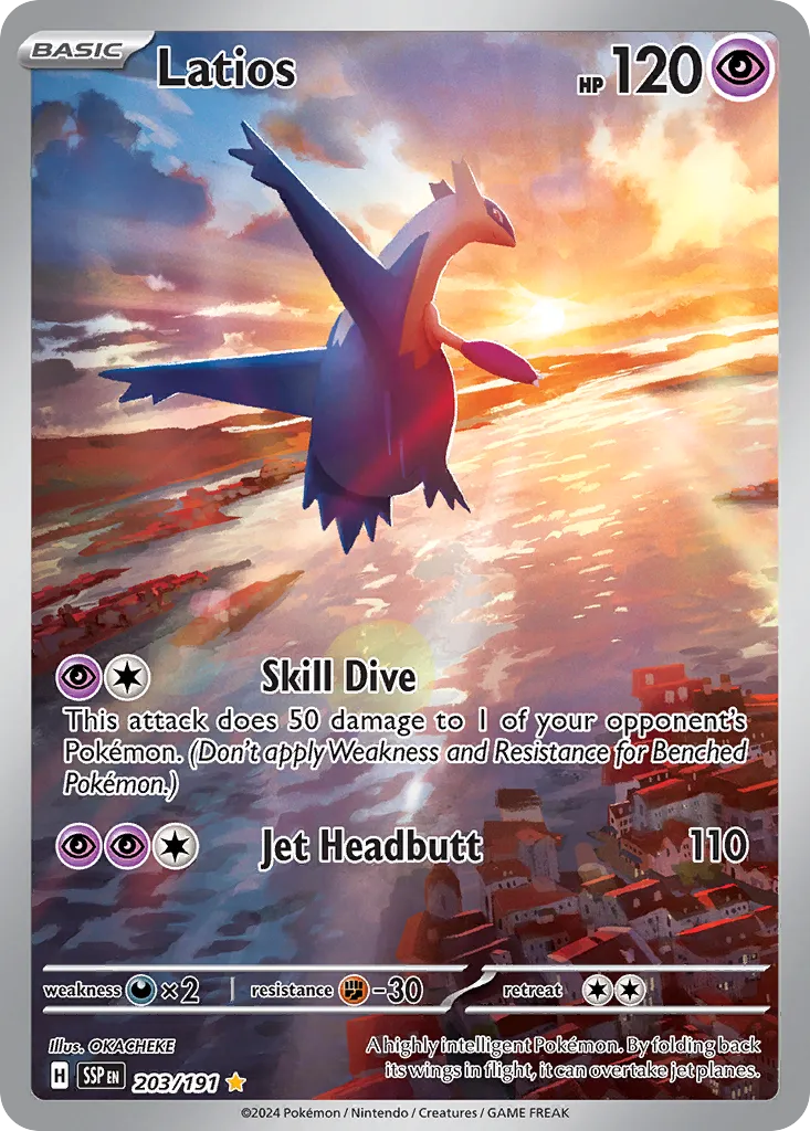 Latios 203/191 — Surging Sparks (English Pokémon TCG card)