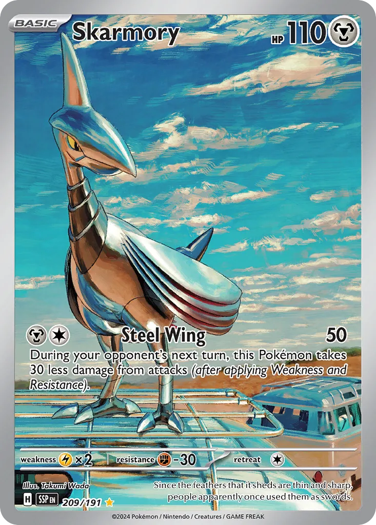 Skarmory 209/191 — Surging Sparks (English Pokémon TCG card)