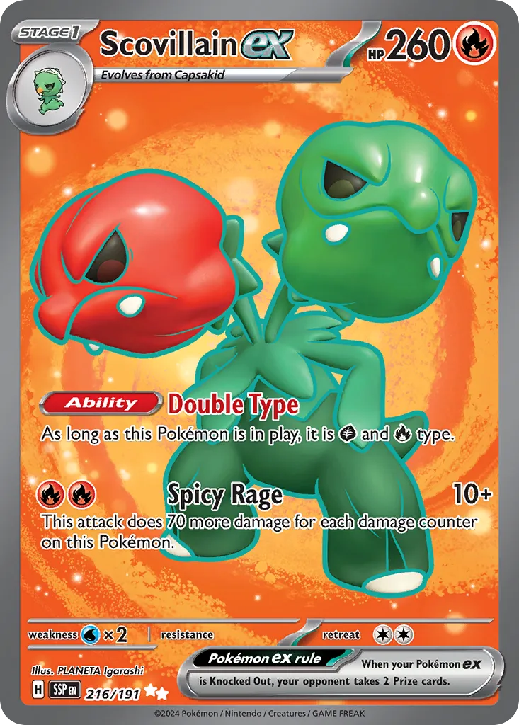 Scovillain ex 216/191 — Surging Sparks (English Pokémon TCG card)