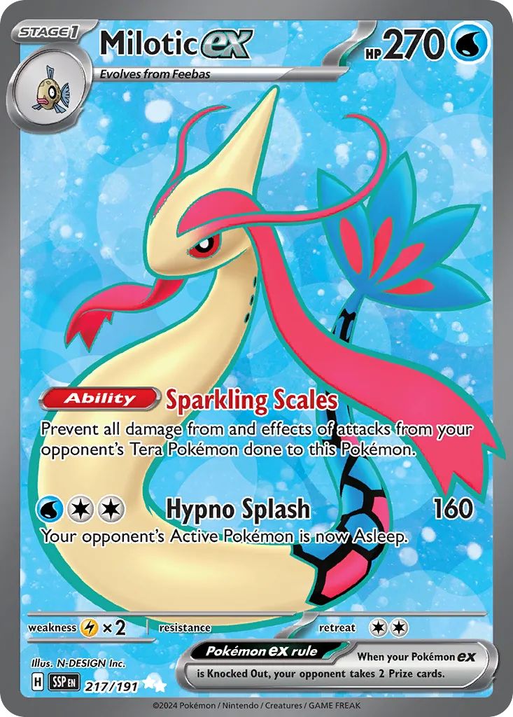 Milotic ex 217/191 — Surging Sparks (English Pokémon TCG card)