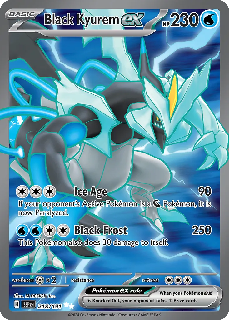 Black Kyurem ex 218/191 — Surging Sparks (English Pokémon TCG card)
