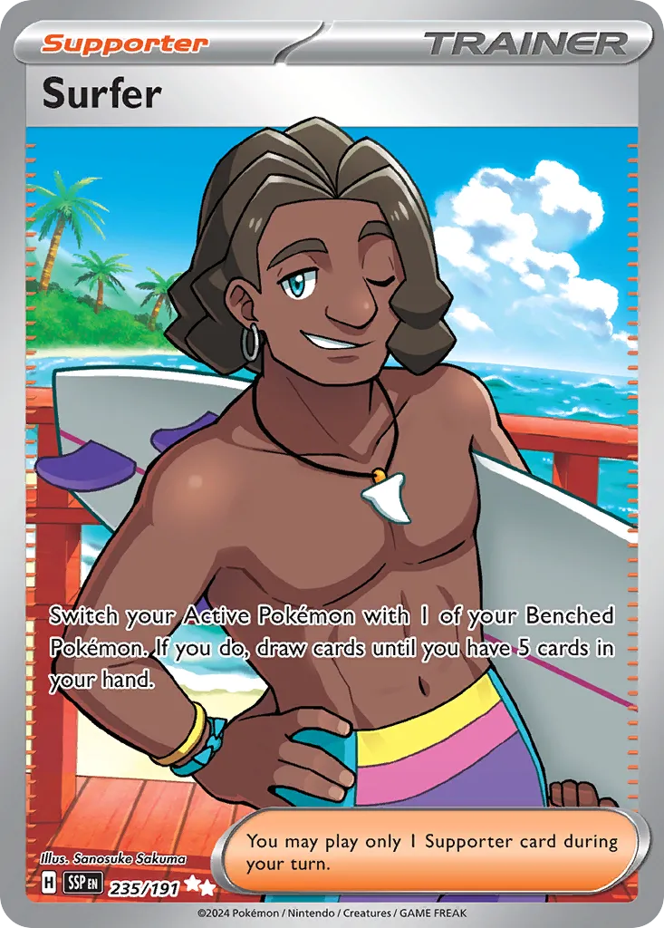 Surfer 235/191 — Surging Sparks (English Pokémon TCG card)