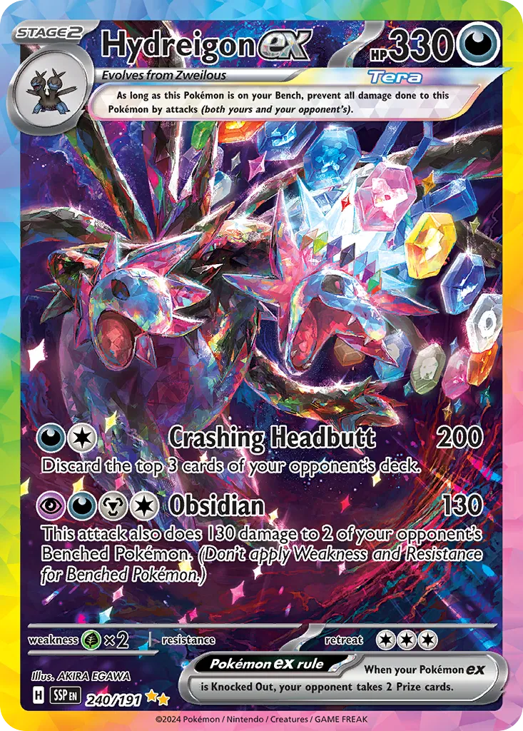 Hydreigon ex 240/191 — Surging Sparks (English Pokémon TCG card)