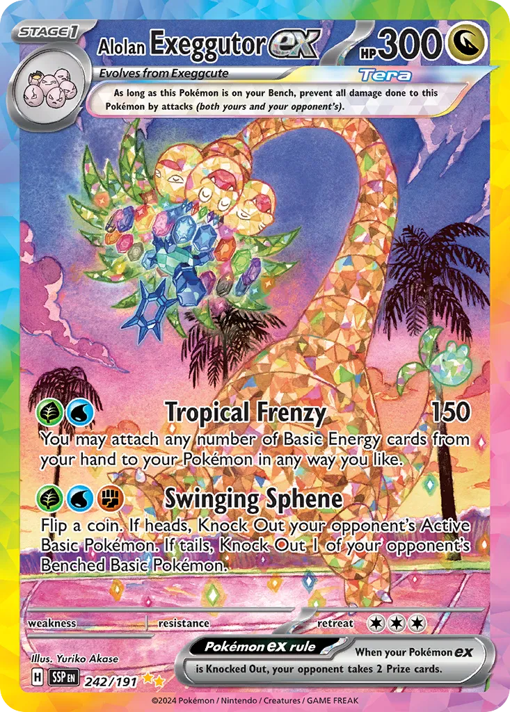 Alolan Exeggutor ex 242/191 — Surging Sparks (English Pokémon TCG card)