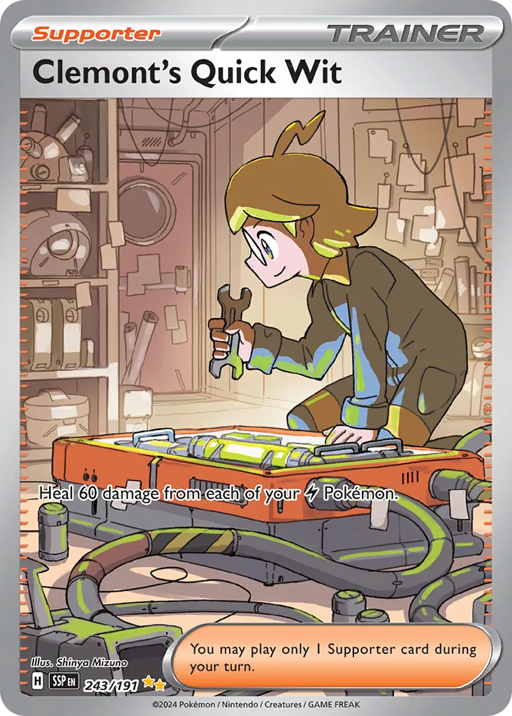 Clemont's Quick Wit 243/191 — Surging Sparks (English Pokémon TCG card)