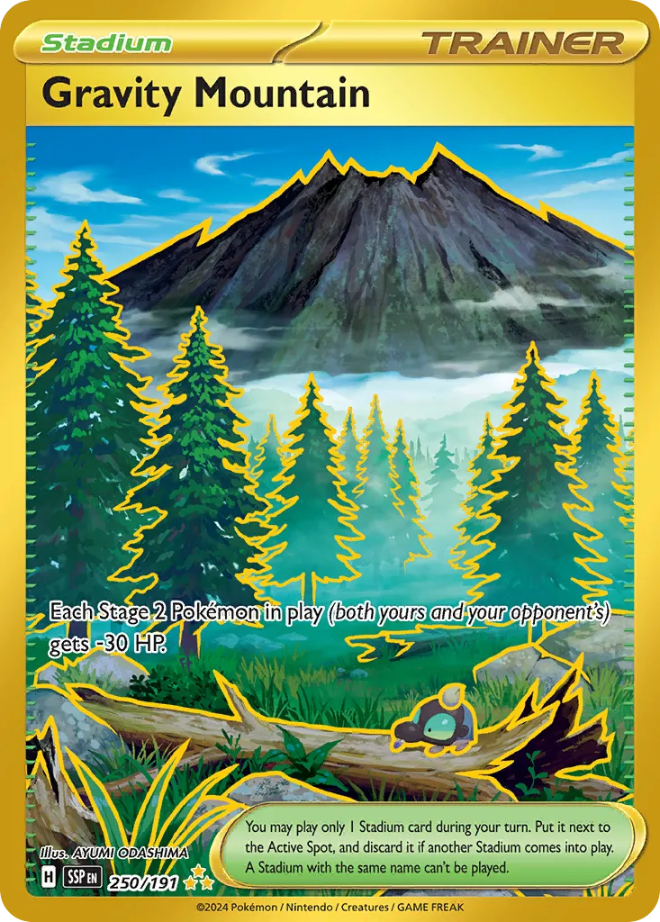 Gravity Mountain 250/191 — Surging Sparks (English Pokémon TCG card)