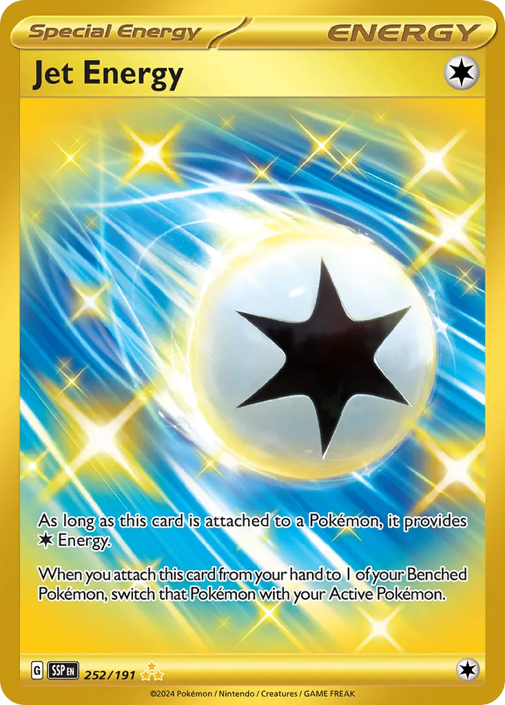 Jet Energy 252/191 — Surging Sparks (English Pokémon TCG card)
