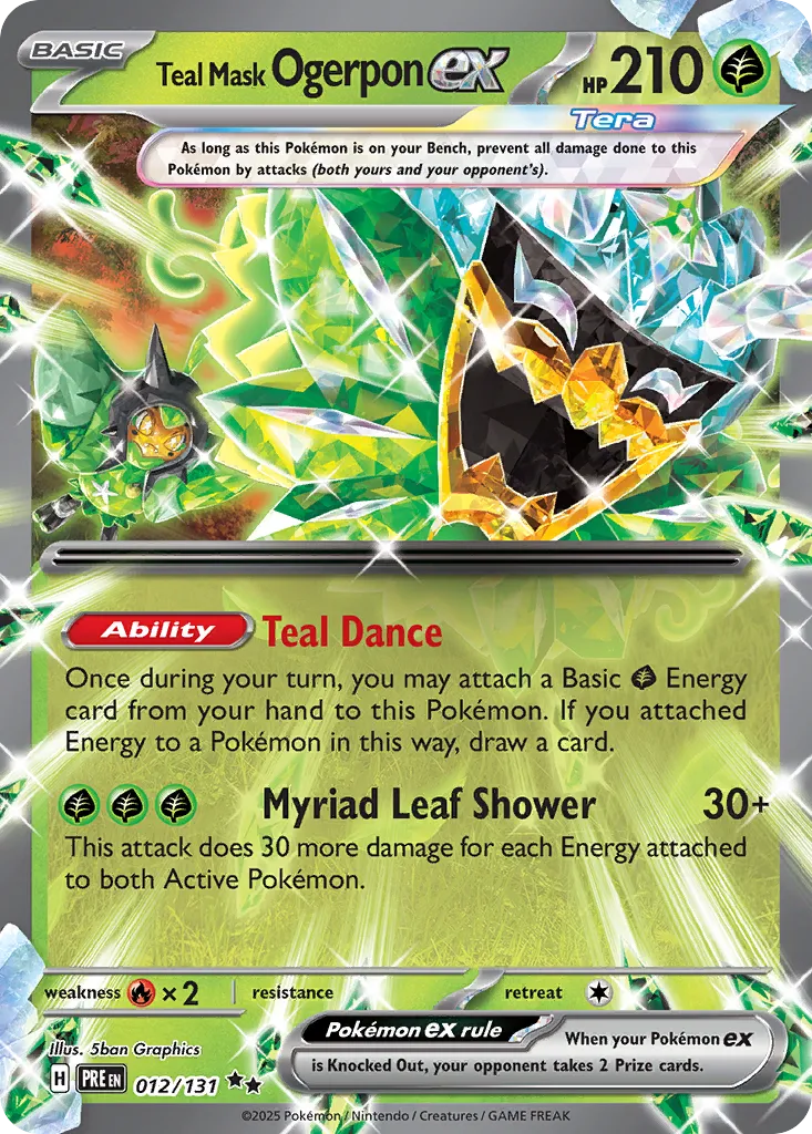 Teal Mask Ogerpon ex 012/131 — Prismatic Evolutions (English Pokémon TCG card)