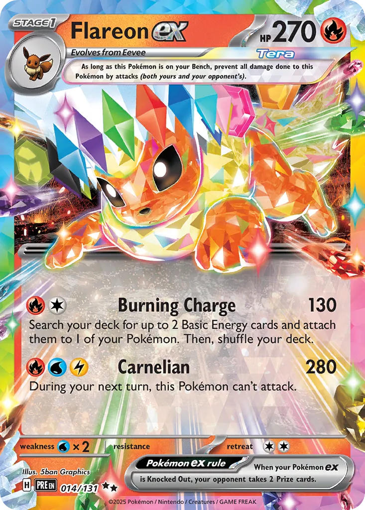 Flareon ex 014/131 — Prismatic Evolutions (English Pokémon TCG card)