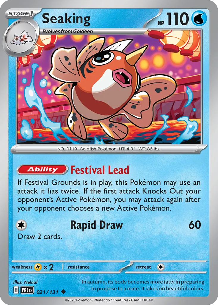 Seaking 021/131 — Prismatic Evolutions (English Pokémon TCG card)