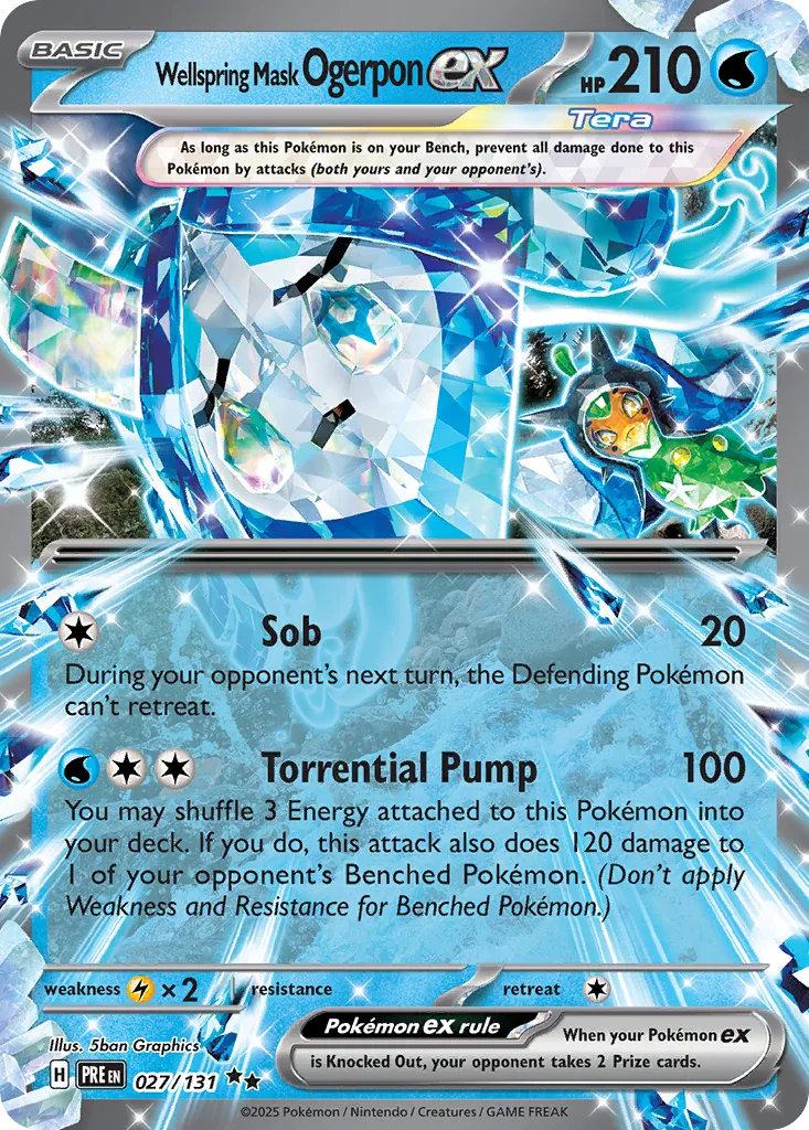Wellspring Mask Ogerpon ex 027/131 — Prismatic Evolutions (English Pokémon TCG card)