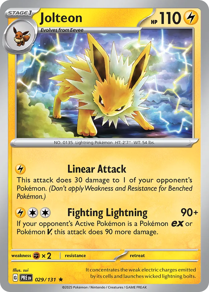 Jolteon 029/131 — Prismatic Evolutions (English Pokémon TCG card)