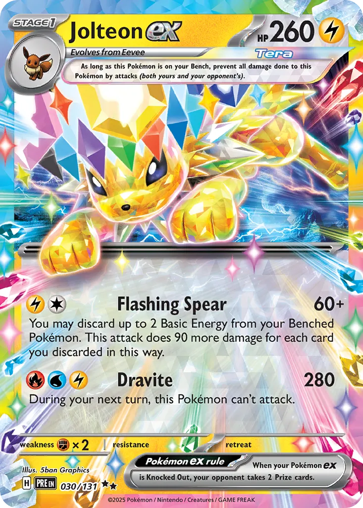 Jolteon ex 030/131 — Prismatic Evolutions (English Pokémon TCG card)