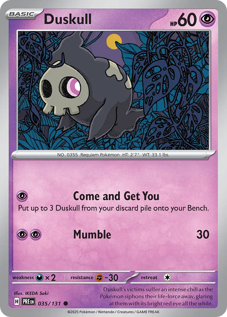Duskull 035/131 — Prismatic Evolutions (English Pokémon TCG card)