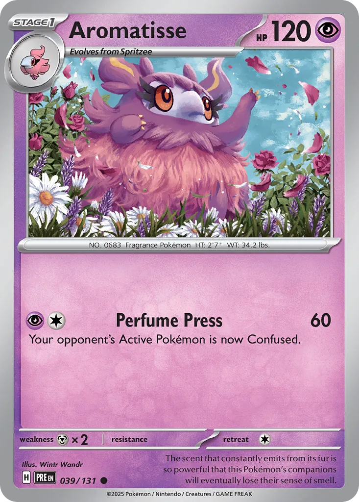 Aromatisse 039/131 — Prismatic Evolutions (English Pokémon TCG card)