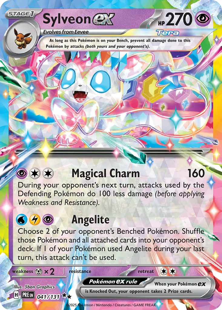 Sylveon ex 041/131 — Prismatic Evolutions (English Pokémon TCG card)