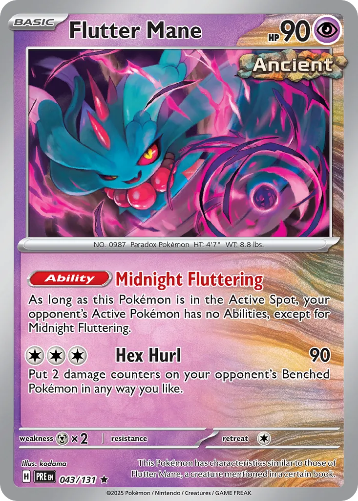 Flutter Mane 043/131 — Prismatic Evolutions (English Pokémon TCG card)