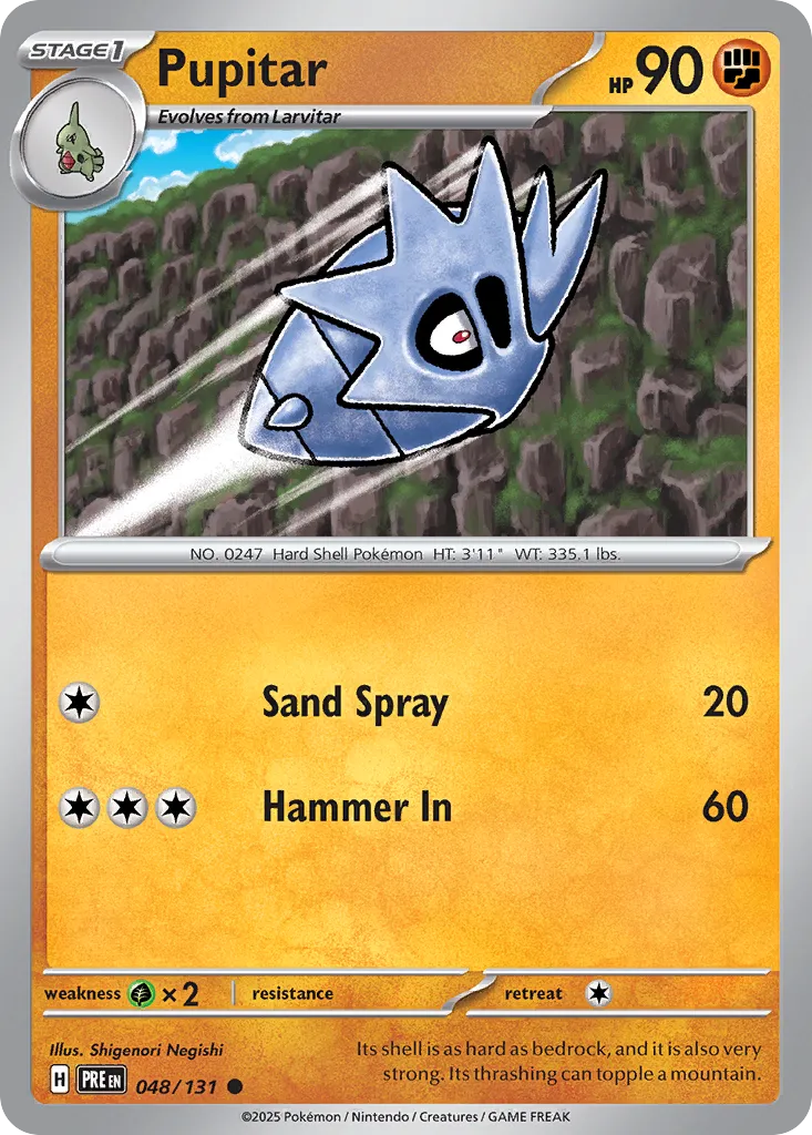 Pupitar 048/131 — Prismatic Evolutions (English Pokémon TCG card)