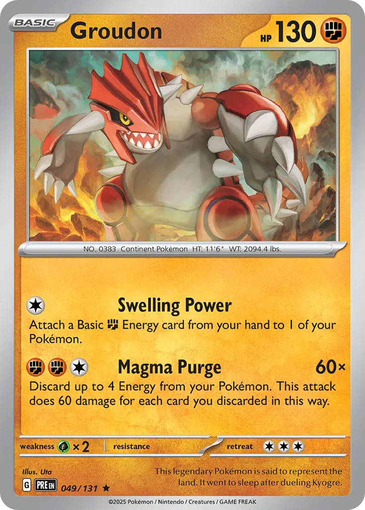 Groudon 049/131 — Prismatic Evolutions (English Pokémon TCG card)